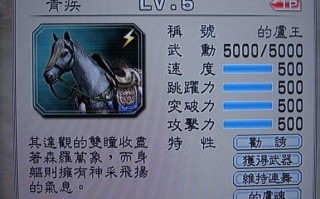 三国无双5马的技能？三国无双五马技能？